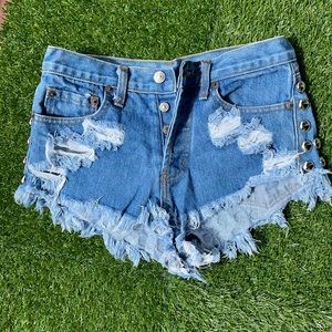 Vintage high waist one of a kind jean shorts